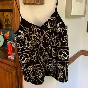 Anthropologie seen vu worn kept velvet strappy top. NWOT .‎ Retail 98